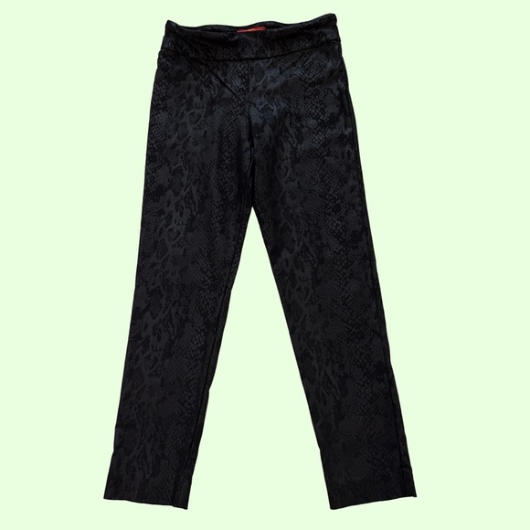 Krazy Larry Pants - Krazy Larry Black Snake Print Pants